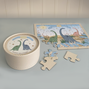 Puslespil med dinosaur