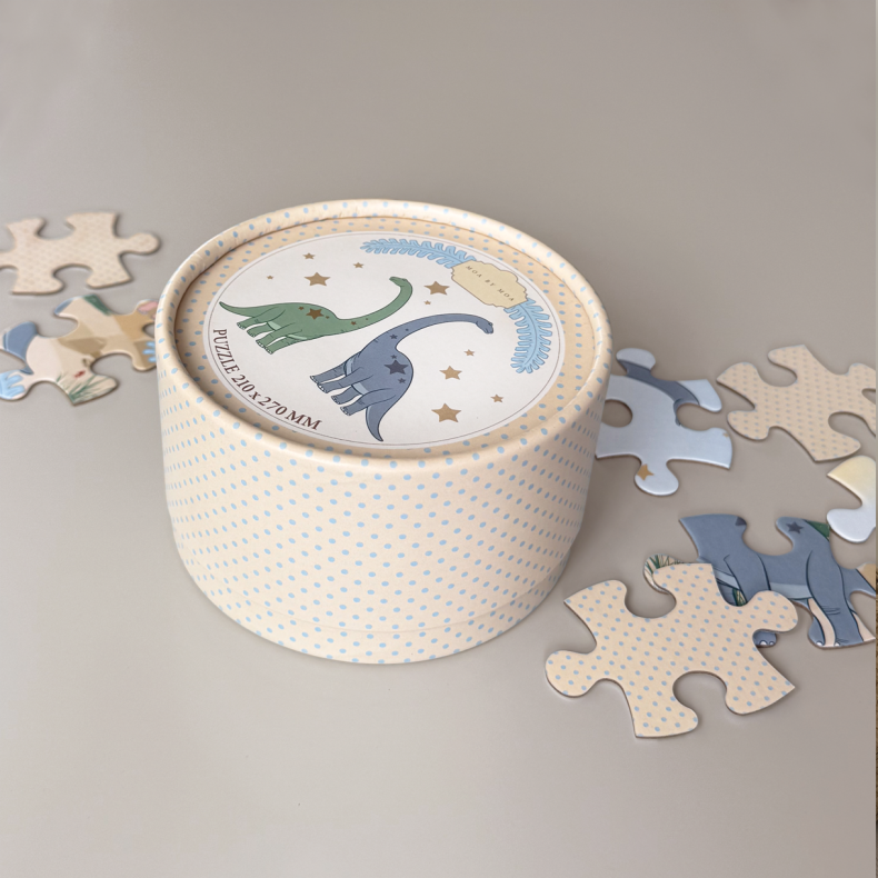 Puslespil med dinosaur