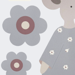 Wallsticker blue mouse