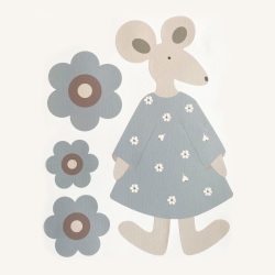 Wallsticker blue mouse