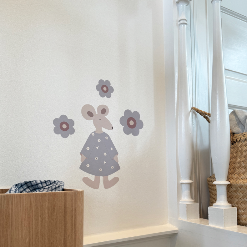 Wallsticker blue mouse